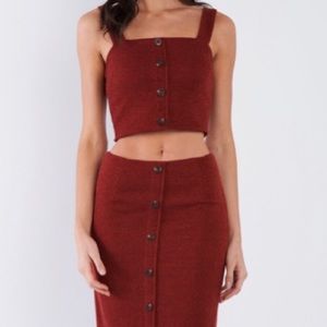 2 piece skirt / Rusty red